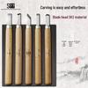 Master Craftsman Wood Carving Knife Set: Handheld Knives & Stamp Carvers for Wood, Rubber, and Plaster Crafting