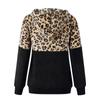 Women Leopard Patchwork Long Sleeve Sweatshirt Pullover Shirt Tops Blouse