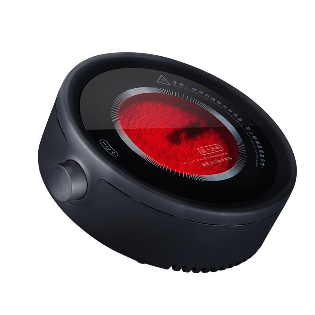 Leiser elektrischer Teekocher, kleine Keramik-Kochplatte zum Kochen von Wasser, Kaffeezubereitung, Knopfeinstellung