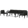 7 Piece Garden Lounge Set with Cushions Aluminum Anthracite