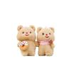 Sweet Charming Ice Cream Bear Plush Doll Keychain With Short Plush Material