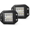 BUNKER INDUST Flush Mount LED Pods Light, 2Pcs 5 Inch Spot Flood Combo Beam 4800LM Triple Row Driving Off Road Light Bar Waterproof Led Work Light