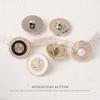 5pcs Plastic Pearl Point Oil Button Coat Trench Coat Pajamas Decorative Buttons Sweater Cardigan Jacket High Buttons