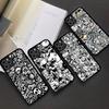 Cool Black Graffiti For iPhone 11 12 13 14 15 16 17 Pro Max Plus TPU+PC Shockproof Back Phone Cases