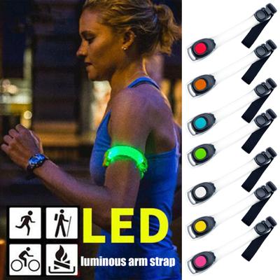 LED Işık Kol Bandı Yüksek Görünürlük Doğa Sporları Yanıp Sönen Işıklı Emniyet Bandı Ayarlanabilir Gece Yürüyüşü Koşu Binme Kızdırma Kol Askısı
