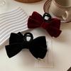 Large Bowknot Red Black French Hairclip Accessories Headwear Velvet Princess Hairpins Headdress