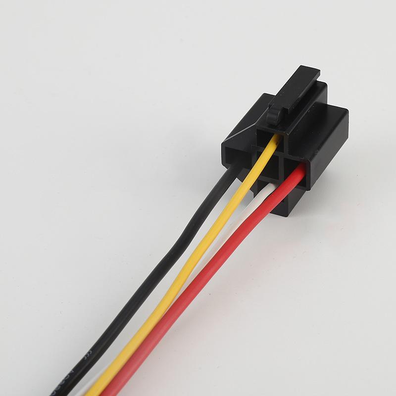 1PCS 4 5-Pin Waterproof Car Relay 12 24 V and Harness Heavy Duty SPDT Automotive Relay With Black Red Copper Terminal Auto Relay