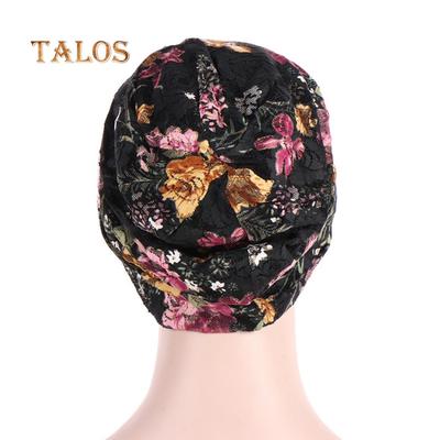 Ethnische Spitze Blume Baggy Beanie Damen Frühling Sommer Atmungsaktive Freizeitmütze Mädchen Hüte