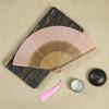 Traditional Chinese Silk Fan Elegant and Simple Wood Foldable Fan Delicate Fan