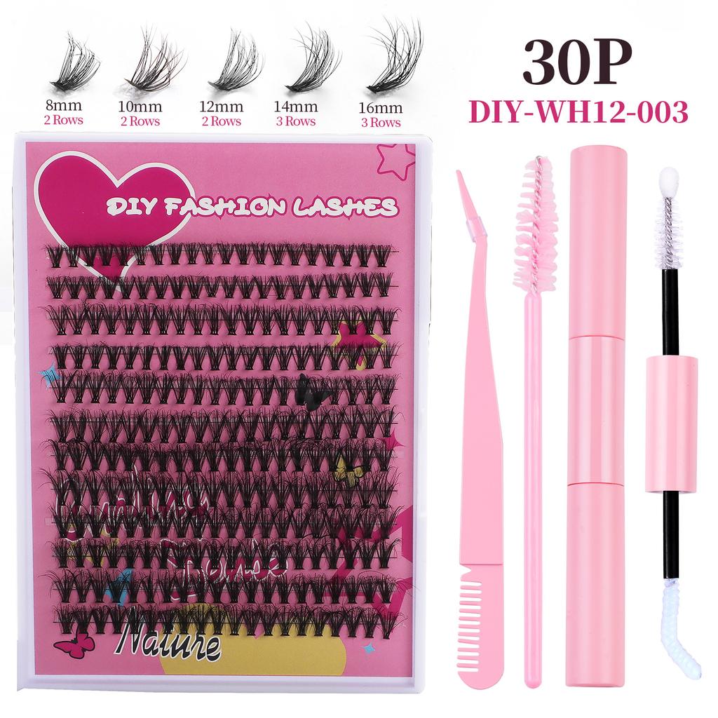240 Clusters Of Dense D-Song False Eyelashes Set 8-16Mm Mixed And Matched Diy Segmented Multi-Hair Eyelashes
