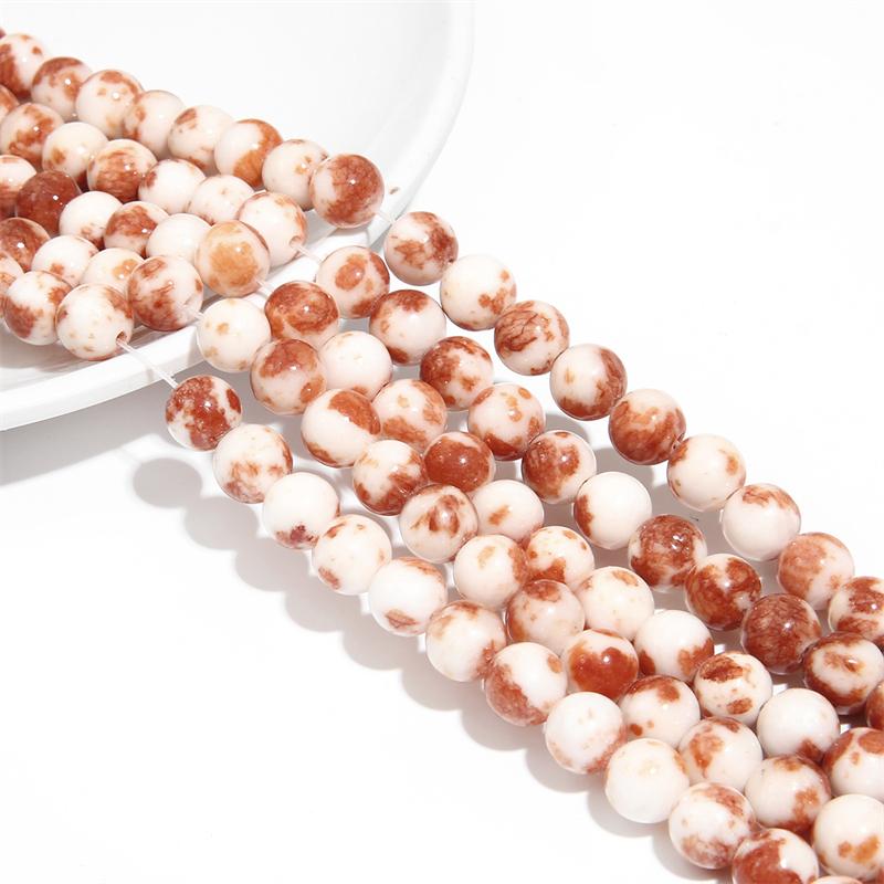 Přírodní barevné kulaté korálky Volné kulaté korálky pro výrobu šperků DIY náramek náhrdelník náušnice příslušenství