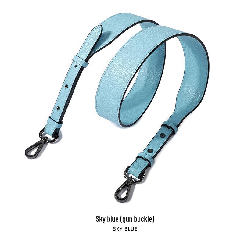 Breiter Schulterriemen aus Rindsleder mit genarbter und Litschi-Musterung - Vielseitiger, verstellbarer Taschen-Ersatzriemen