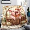 1Pc Basketsanimals Print Flannel Blanket, High Quality Comfortable for All Seasons, Home Decor, Warmth and Comfort, Perfect for Christmas Gifts