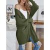 Women's Autumn/Winter Knitted Solid Colour Pocket Cardigan Sweater