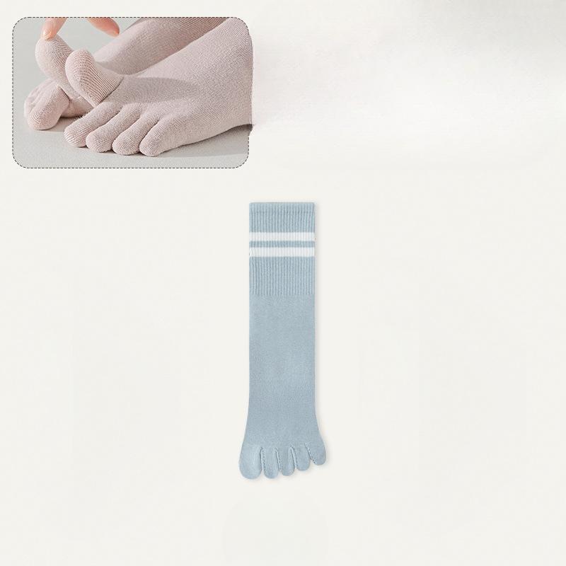 Five-fingered Socks, Women's Mid-calf Socks, Spring and Autumn Cotton Socks, Trendy Split Toe Long Calf Sports Anti-slip Winter Women's Long Socks