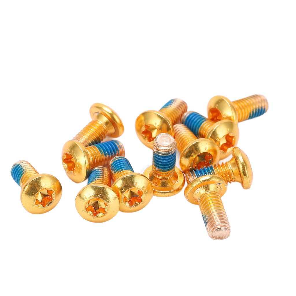 12pcs M5x11.5mm Bicycle Disc Brake Rotor Bolts Screws Alloy Disc Rotor Screws for Mountain
