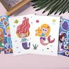 8Pcs Mermaid Face-Changing Stickers Cute Cartoon Designs Waterproof Stickers For Teen Girls' Parties Handmade Diy Birthday Gifts