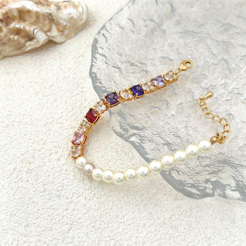 Fashion Commuter Full Diamond Color Zircon Versatile Bracelet For Women