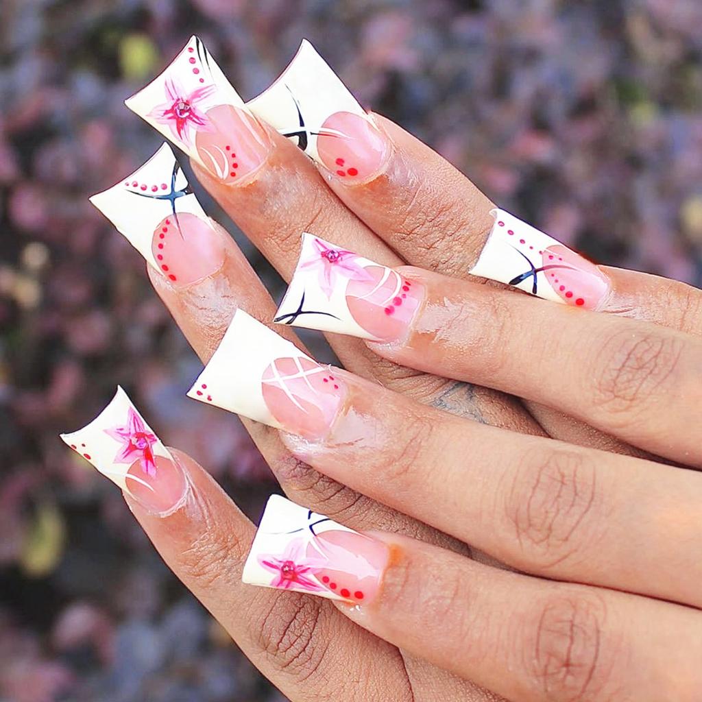 24 Stück Entenschnabel-förmige Falsche Nägel Gold Schmetterling Strass-Design Falsche Nagelspitzen Tragbare Vollabdeckung French Press-on Nägel