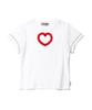 YOUHEE Heart Cutout Lace T-Shirts White