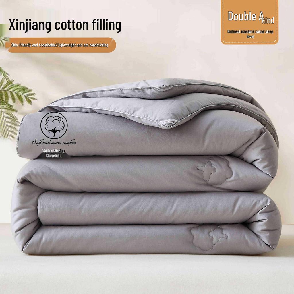 Xinjiang Baumwollbettdecke - Maschinenwaschbar für alle Jahreszeiten: Dicke, warme Doppelbettdecke für Frühling, Herbst und Winter