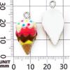 12-Color Resin Ice Cream Cone Charms for DIY Jewelry