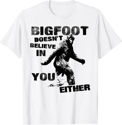 Bigfoot Doesn#039;t Believe In You Either Funny Vintage TShirt Unisex T-Shirt