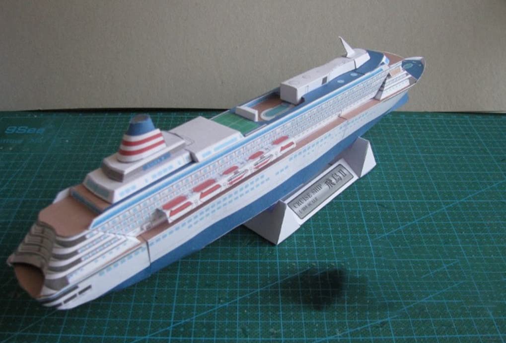 3D Assembly Papercraft Asuka Cruise Ship Scale 1/800 (II)