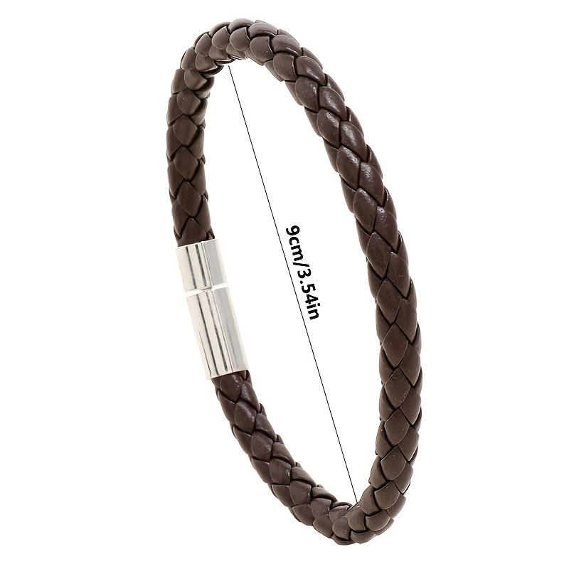 1pc Men's PU Leather Bracelet, Punk Rock Street Style, Minimalist & Stylish, Football Sporty Wristband
