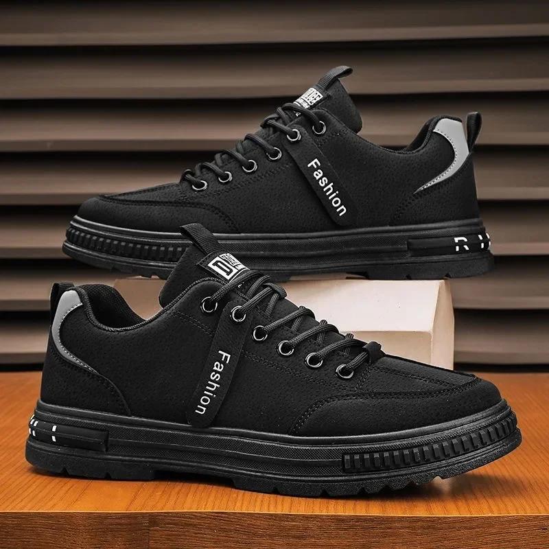 Fashion Spring and Autumn Men's Shoes New Breathable Work Safety Shoes Trendy Versatile Non-slip Sports Comfortable Low-top Flats Shoes
