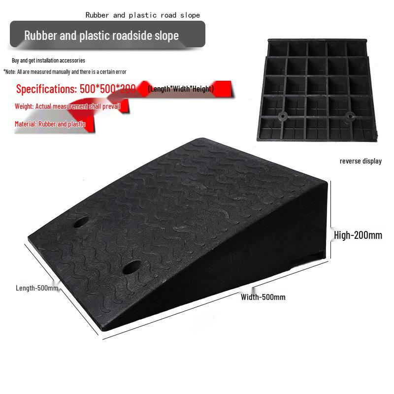 Rubber Curb & Threshold Ramp Mat for Home and Car 