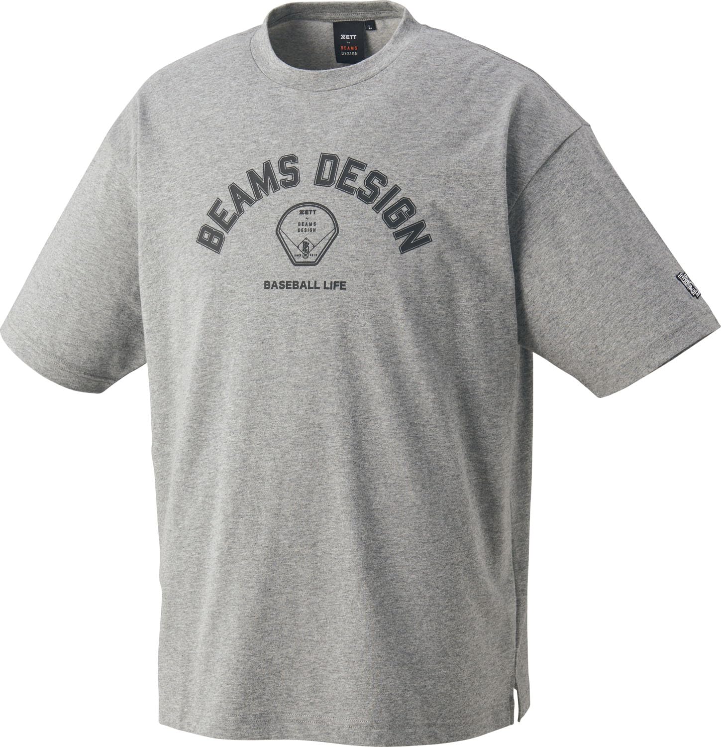 

ZETT by BEAMS DESIGN Big Silhouette T-Shirt BOT77405 Men s Gray x Black (1519) L