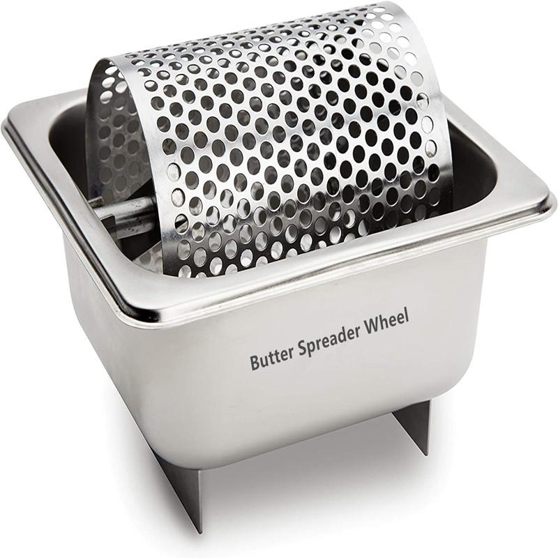 Butter Wheel For Evenly Spread Butter Stainless Steel Melted Butter Dispenser Butter Roller Kitchen Gadgets American Burger Tool
