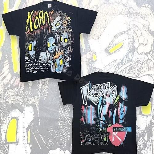 

1999 K-0-r-n Tour Vintage Metal Rock Band Muisc Cover T-Shirt 2 sided S-5XL Unisex T-Shirt XL