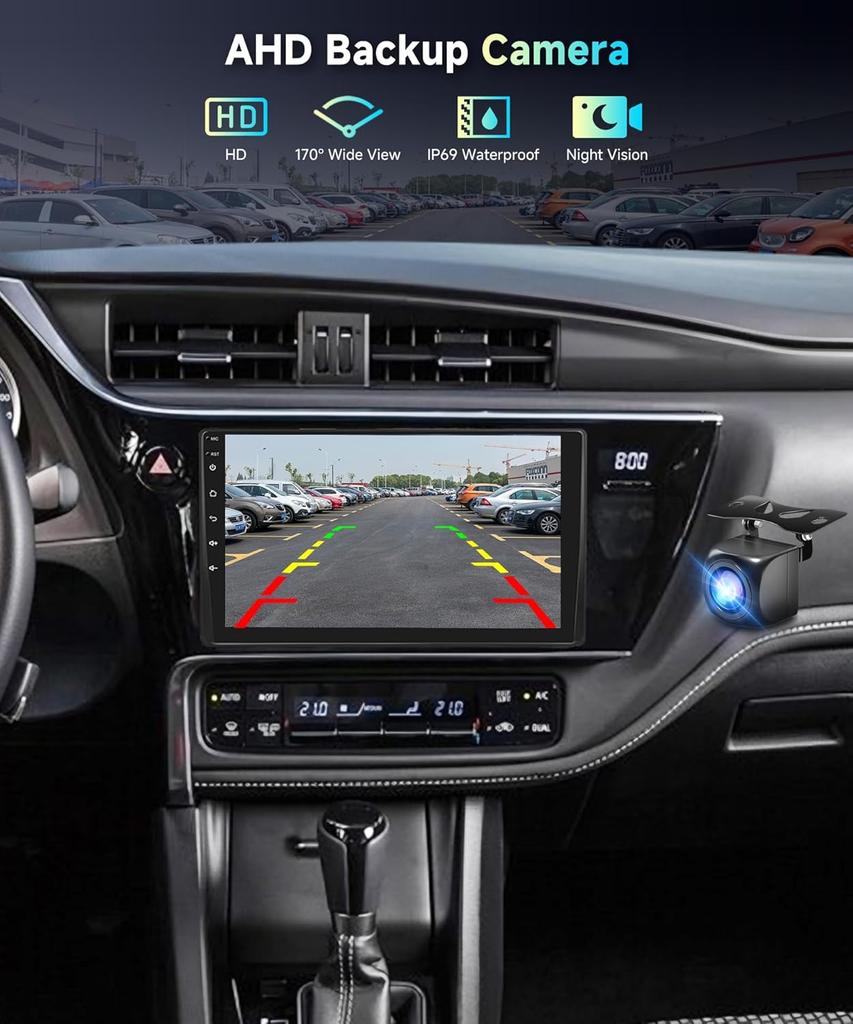 2G+64G Android 13 Car Stereo for Toyota Corolla 2017-2019, 9' HD Touch Screen, Wireless CarPlay, Android Auto, GPS, Bluetooth 5.