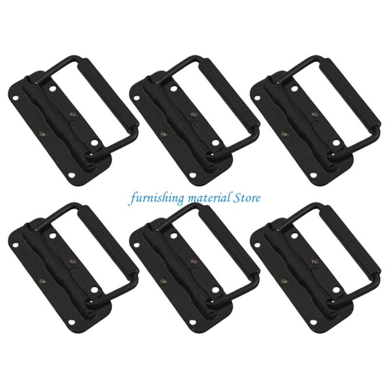 Y5GD Pack of 6 Space Saving Foldable Door Handles Strong Iron Construction Easy installs