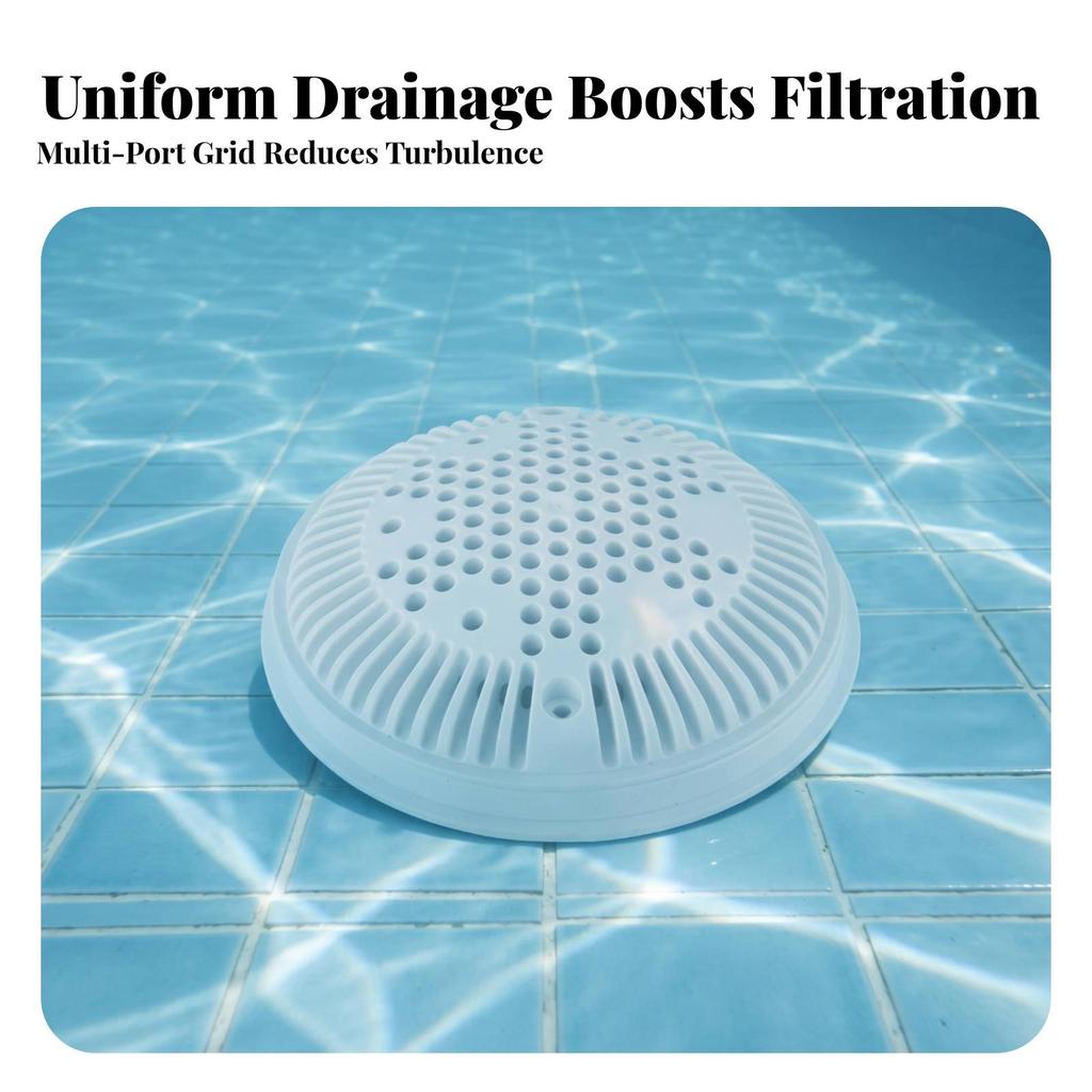 Pool Water Outlet Fitting Sturdy Main Drain with Domed Cover Replacement