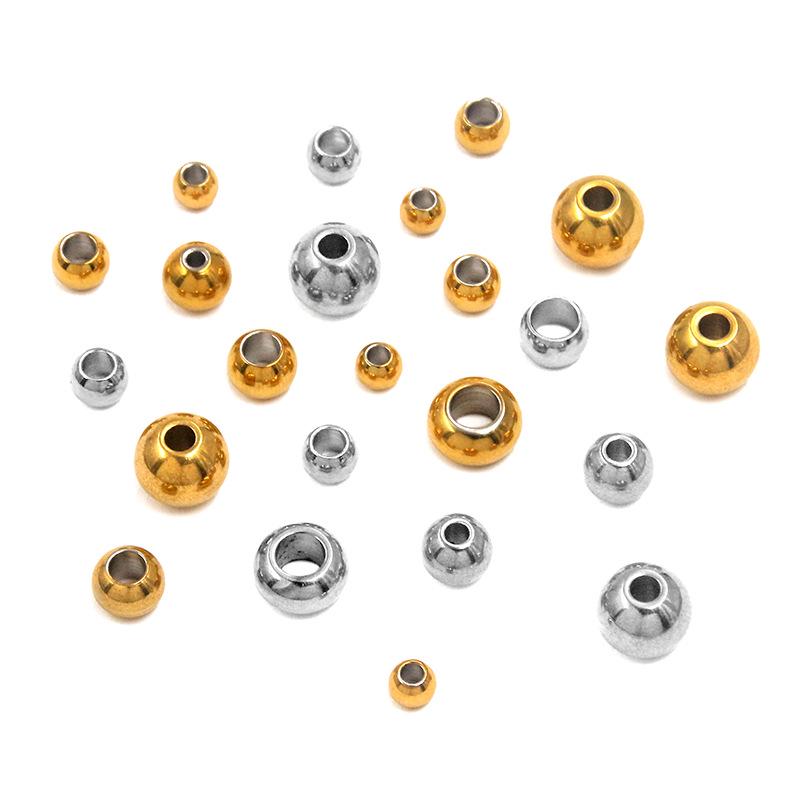 Stainless Steel Round Spacer Beads for DIY Jewelry Making