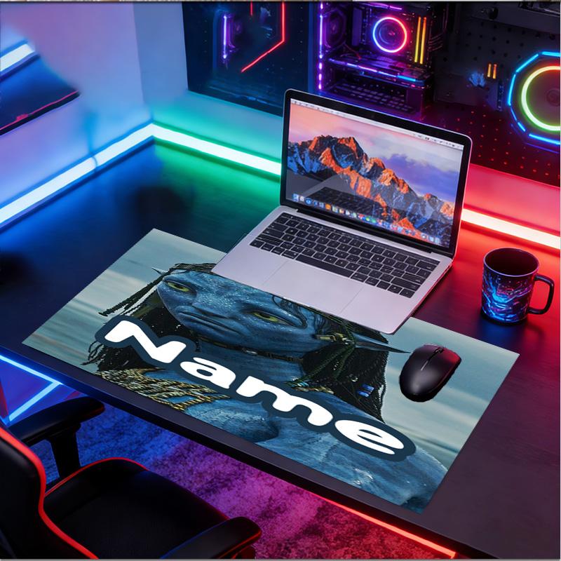 Custom Name Personalized Avatar Pattern Mousepad, Laptop PC Desk Mat, Decorative Desk Mat for Home Keyboard Pad Gift