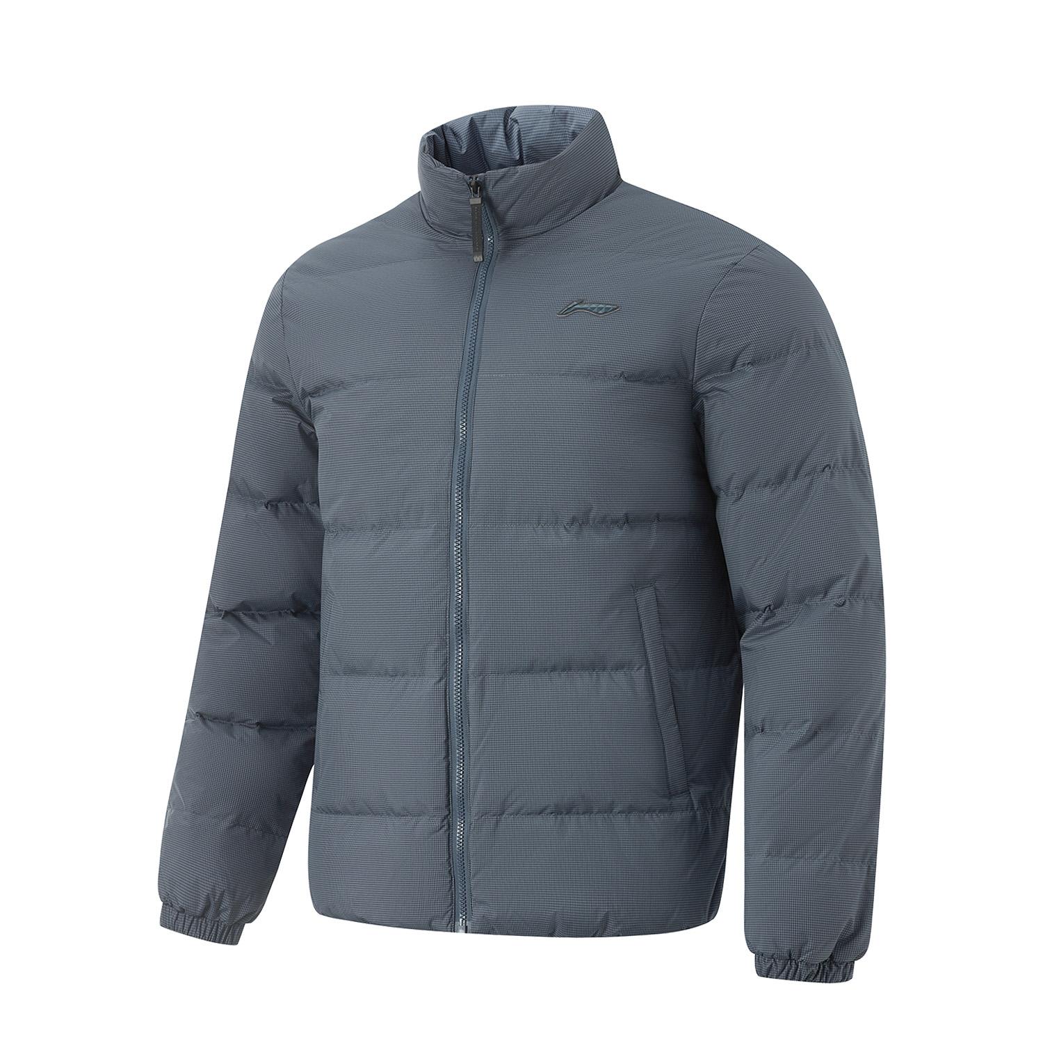 

Li-Ning Minimalist Stand Collar Zipper Casual Solid Color Versatile Down Jacket Men outerwear AYMU083-5 M