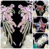 Color Spinning Hand Embroidery Angel Wings Collar Flower Pentagram Chiffon Flower Decorative Accessories Diy Cloth Sticker