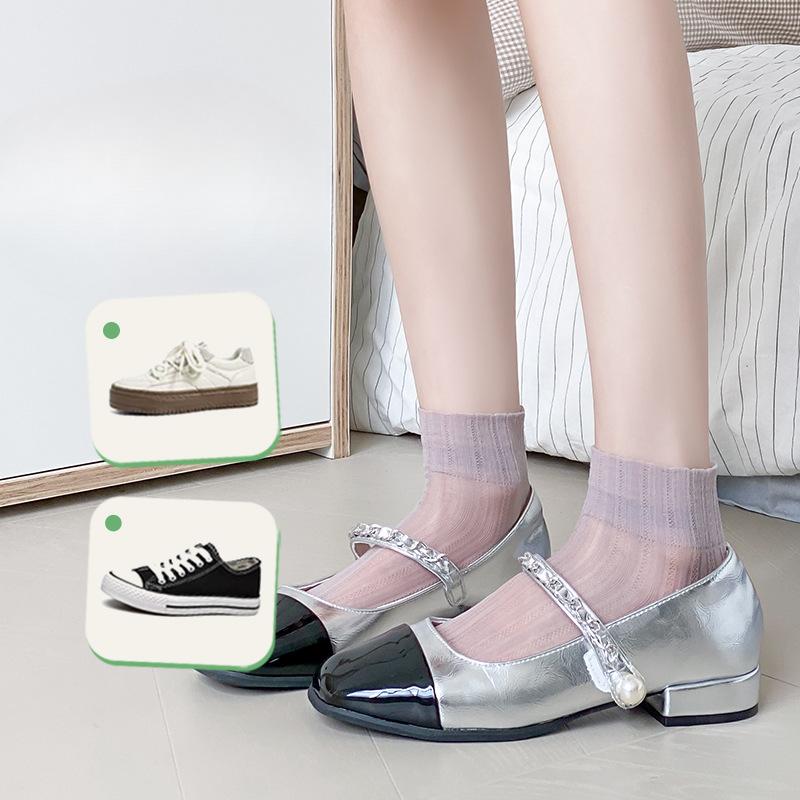 Spitzensocken Damen Sommer Dünne Kurze Socken Damen Sommer Mesh Atmungsaktiv Locker Eis-Socken Glasfaser Damen Socken