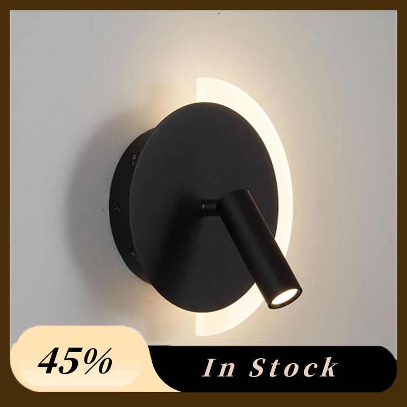 A60zliving Room Bedroom Reading Lighting Led Wall Lamp Spotlight Sconce Wall Light Stair Lamp Corridor Aisle Decor Lighting Blac