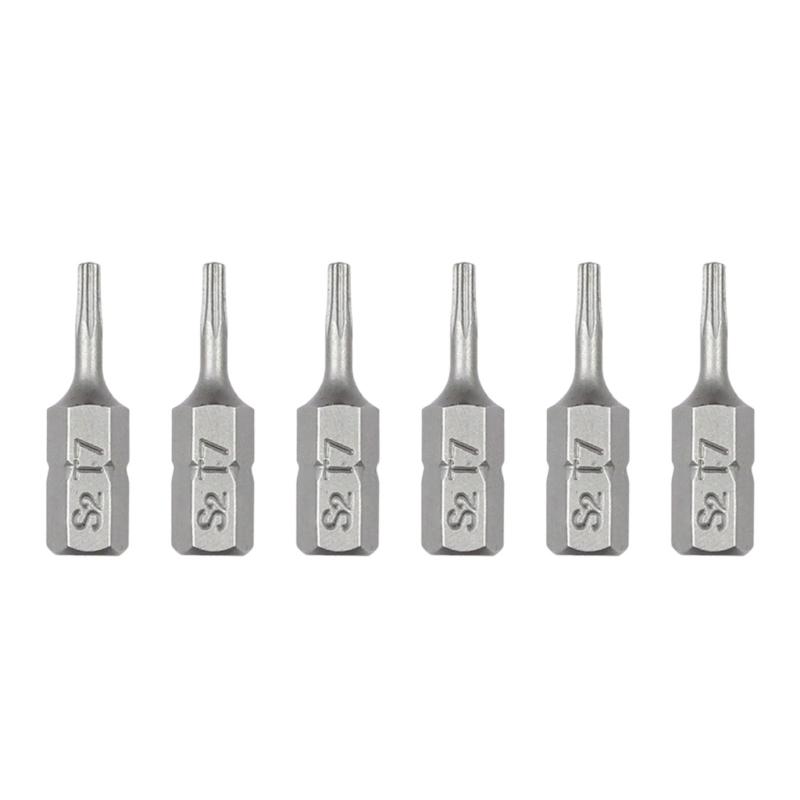Steel Impact Bit 6Pcs Set Tamper Proof Bit Kit Magnetic Screwdriver Bit Professional Repairs Tool