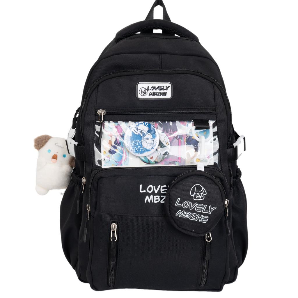 The schoolbag is high-value, fresh and cute, and the second-dimensional schoolbag has a large capacity.