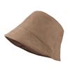 Plush Fisherman Cap Suede Wool Basin Sun Cap Outdoor Bucket Hat  for Women