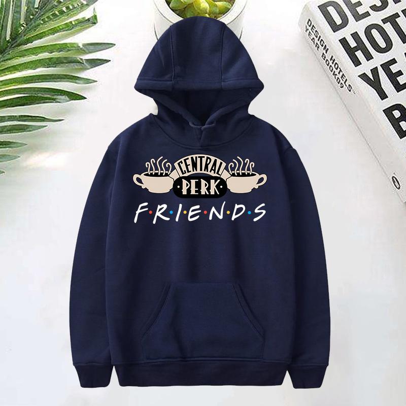 Women Friends TV Show Hooded Sweatshirt Cute Coffee Printing Hoodies Female Autumn Winter Casual Pullover Hoodies Friends Hoodie