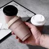 Simple Disposable Double-layer Insulated Milk Tea Hot Drink Coffee Cup with Thickened Lid Multi Size Waterproof and Leak Proof