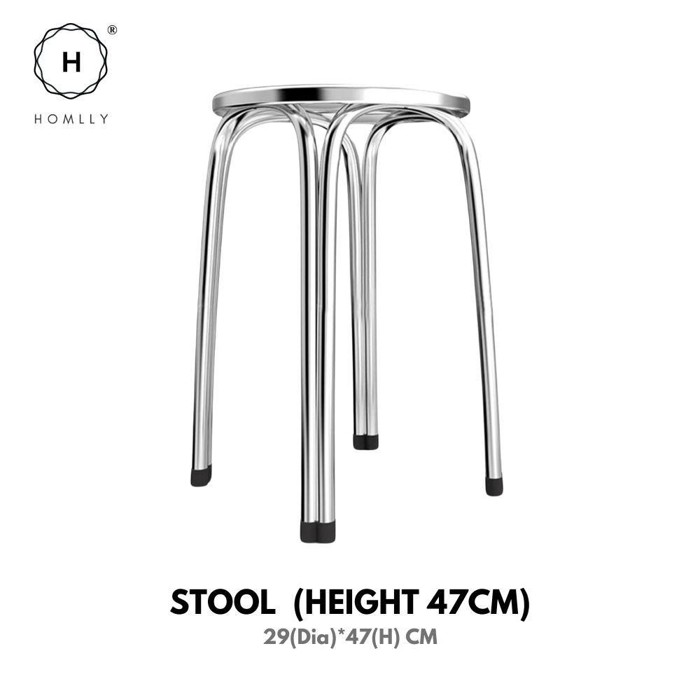 Homlly Tonii Stainless Steel Doctor Stool (Various Heights Available)