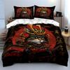 Samurai Katze Kunst Set Dekor Mehrere Größen Kinder- und Schlafzimmer für Erwachsene Exquisites 3-teiliges Bettwäsche-Set Geschenk